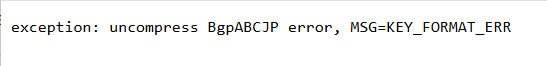 Mensagem de erro técnico do canal Kwai: MSG=KEY_FORMAT_ERR